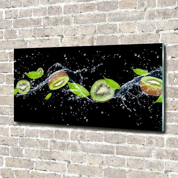 Cuadro metacrilato horizontal Kiwi y agua