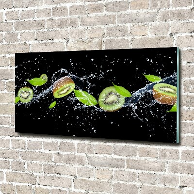 Cuadro metacrilato horizontal Kiwi y agua