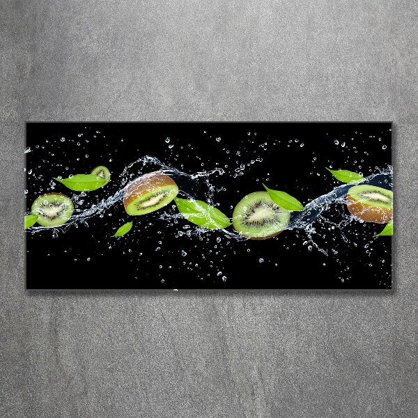Cuadro metacrilato horizontal Kiwi y agua