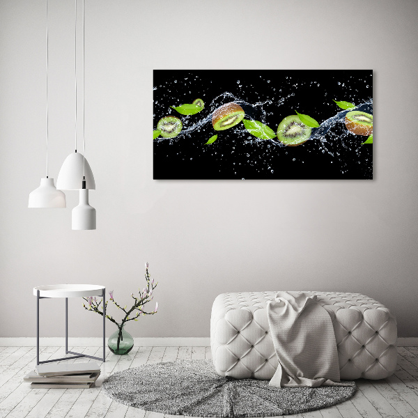 Cuadro metacrilato horizontal Kiwi y agua