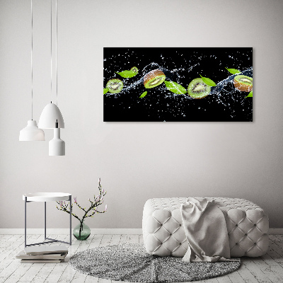 Cuadro metacrilato horizontal Kiwi y agua