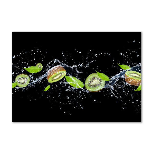 Cuadro metacrilato horizontal Kiwi y agua
