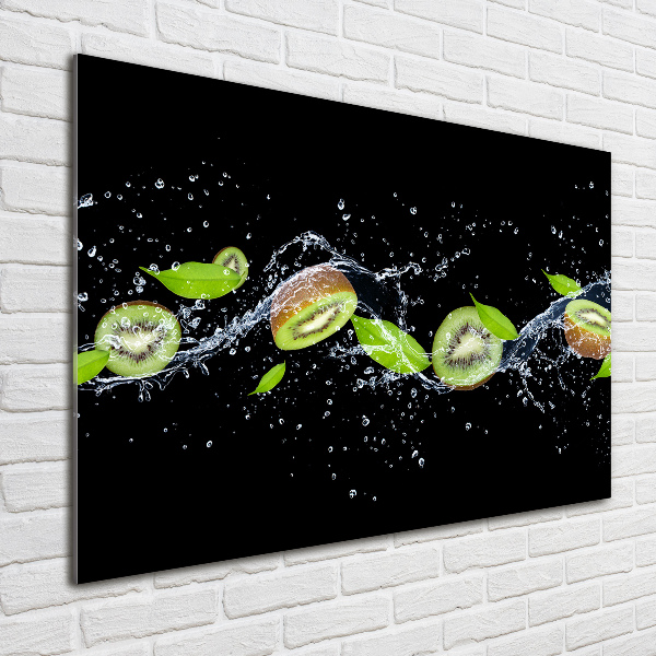 Cuadro metacrilato horizontal Kiwi y agua