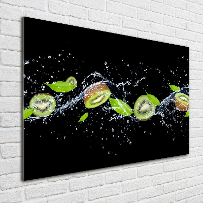 Cuadro metacrilato horizontal Kiwi y agua