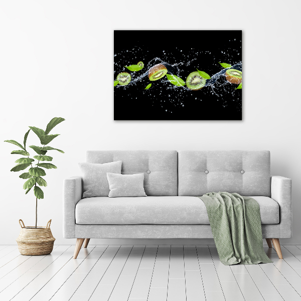 Cuadro metacrilato horizontal Kiwi y agua