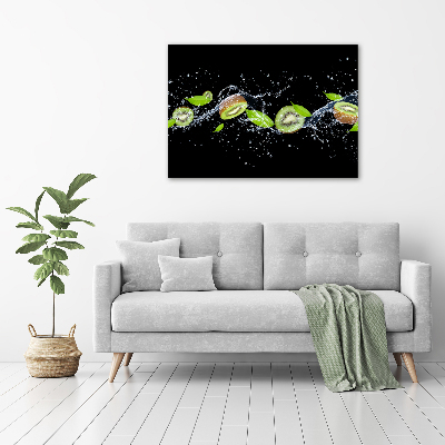 Cuadro metacrilato horizontal Kiwi y agua