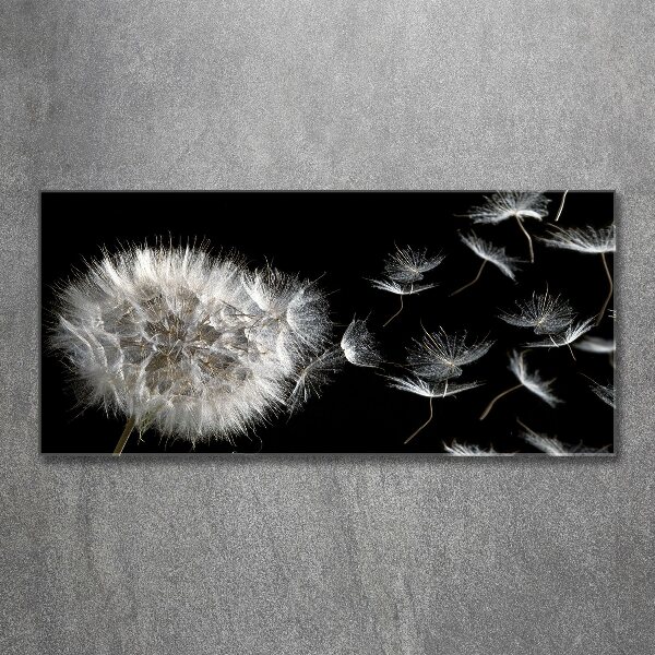 Pintura en acrílico horizontal Diente de león