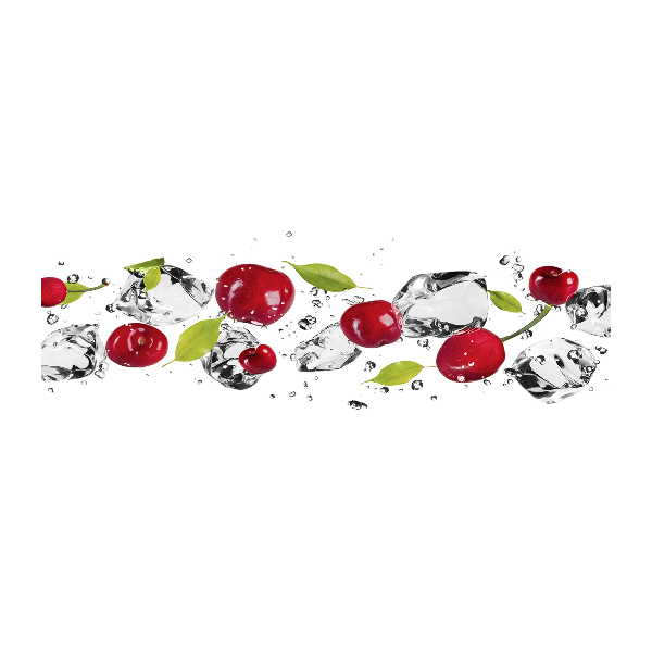 Pintura en acrílico horizontal Cerezas y agua