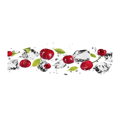 Pintura en acrílico horizontal Cerezas y agua