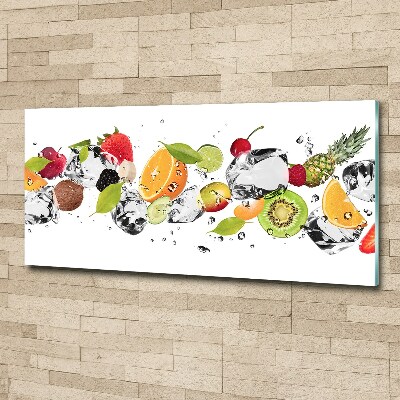 Cuadro metacrilato horizontal Fruta y agua