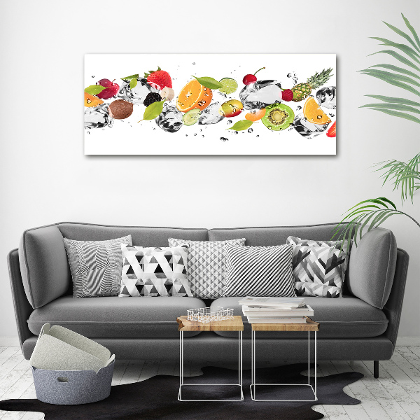 Cuadro metacrilato horizontal Fruta y agua