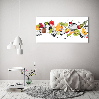 Cuadro metacrilato horizontal Fruta y agua
