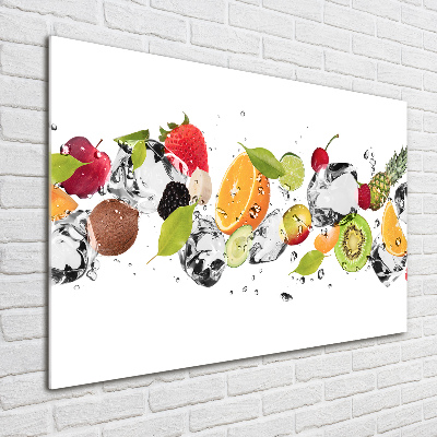 Cuadro metacrilato horizontal Fruta y agua