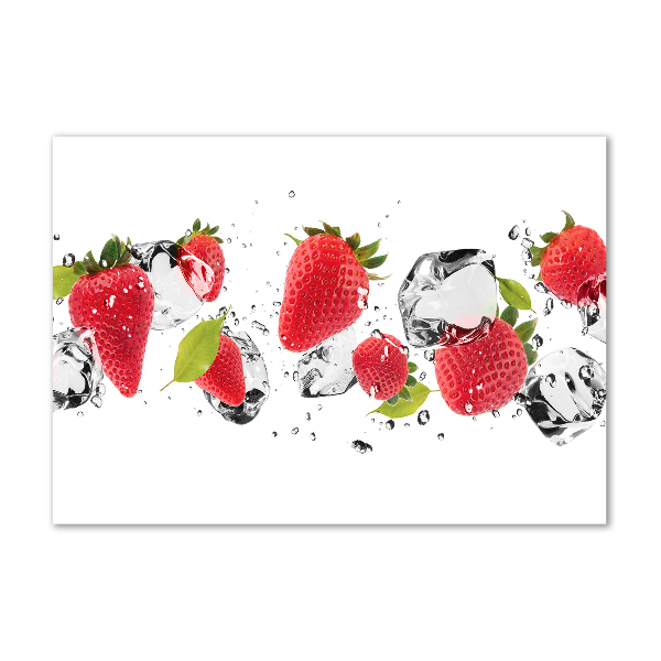 Foto en metacrilato horizontal Fresas y agua