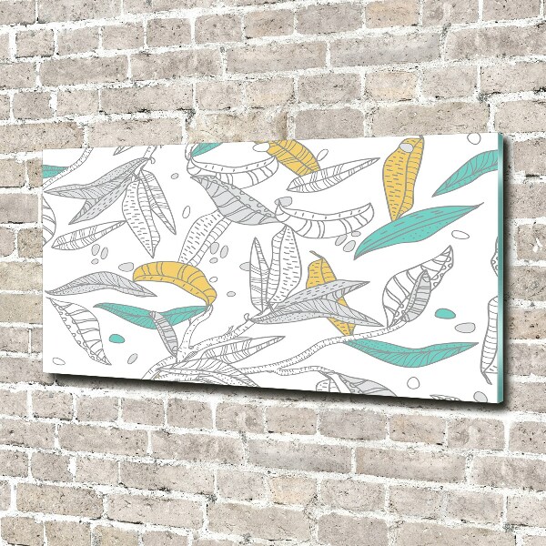 Cuadro metacrilato horizontal Hojas coloridas