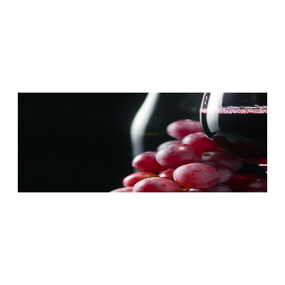 Cuadro acrílico horizontal Uvas y vino