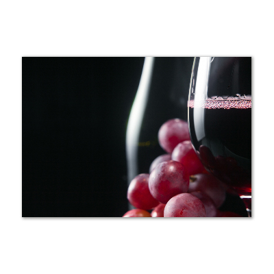Cuadro acrílico horizontal Uvas y vino