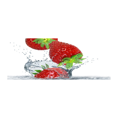 Cuadro metacrilato horizontal Fresas y agua