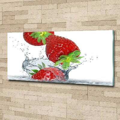 Cuadro metacrilato horizontal Fresas y agua