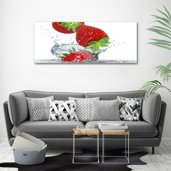 Cuadro metacrilato horizontal Fresas y agua