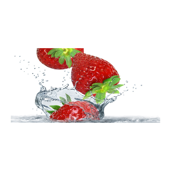 Cuadro metacrilato horizontal Fresas y agua