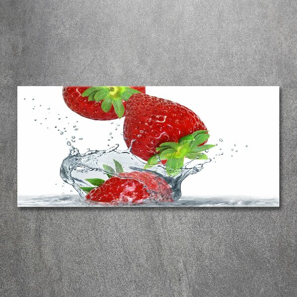 Cuadro metacrilato horizontal Fresas y agua