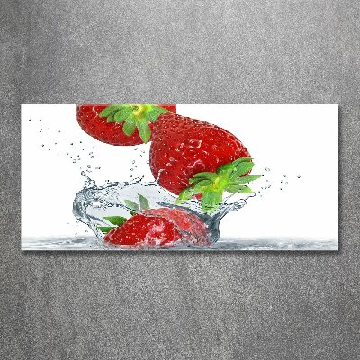 Cuadro metacrilato horizontal Fresas y agua
