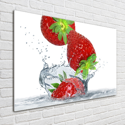 Cuadro metacrilato horizontal Fresas y agua