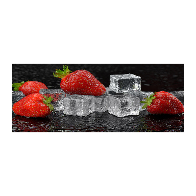 Foto obraz szkło akryl Truskawki z lodem