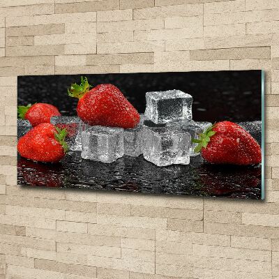 Foto en metacrilato horizontal Fresas con hielo