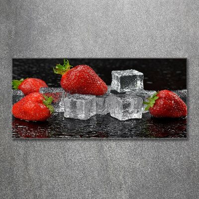 Foto en metacrilato horizontal Fresas con hielo