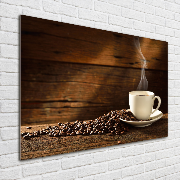 Cuadro acrílico horizontal Una taza de café
