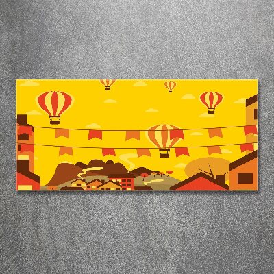 Cuadro metacrilato horizontal Globos sobre la ciudad