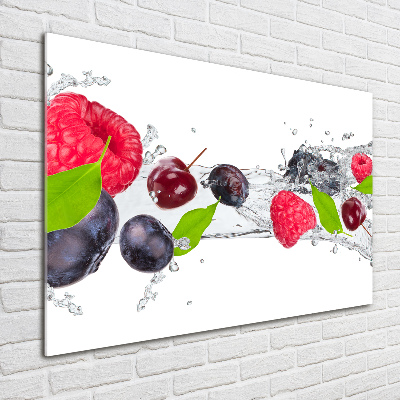 Cuadro metacrilato horizontal Fruta y agua