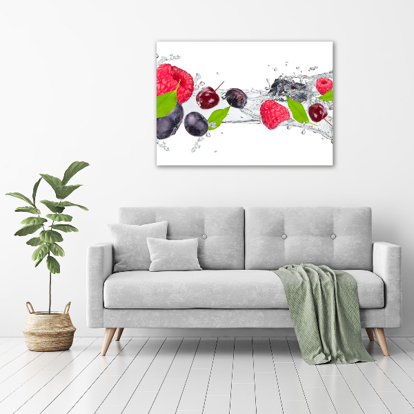 Cuadro metacrilato horizontal Fruta y agua