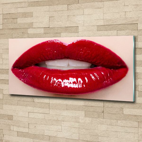 Cuadro metacrilato horizontal labios rojos