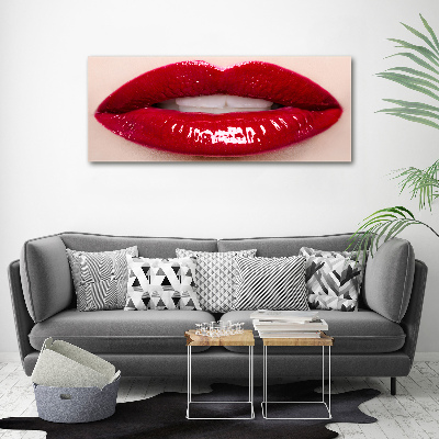 Cuadro metacrilato horizontal labios rojos