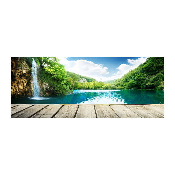 Cuadro acrílico horizontal Cascada en el bosque