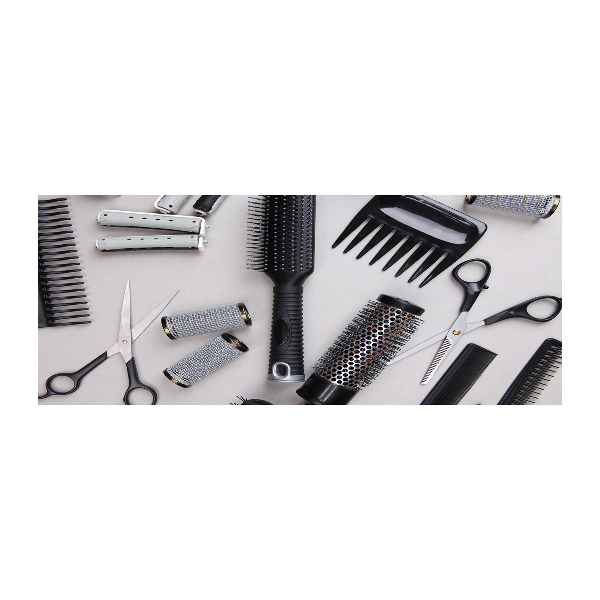 Pintura en acrílico horizontal Herramientas de peluquería