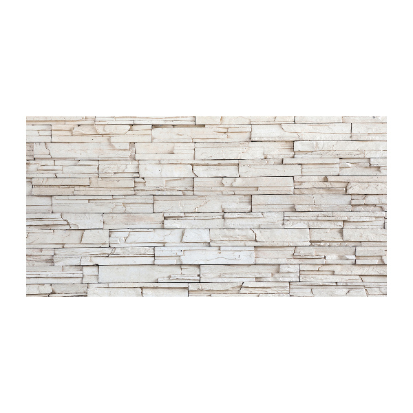 Pintura en acrílico horizontal Muro de piedra blanca