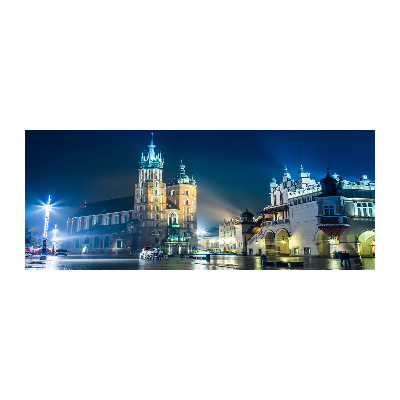 Cuadro metacrilato horizontal Cracovia de noche