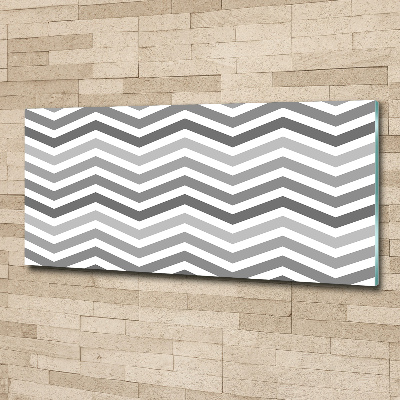 Cuadro metacrilato horizontal Zigzags grises