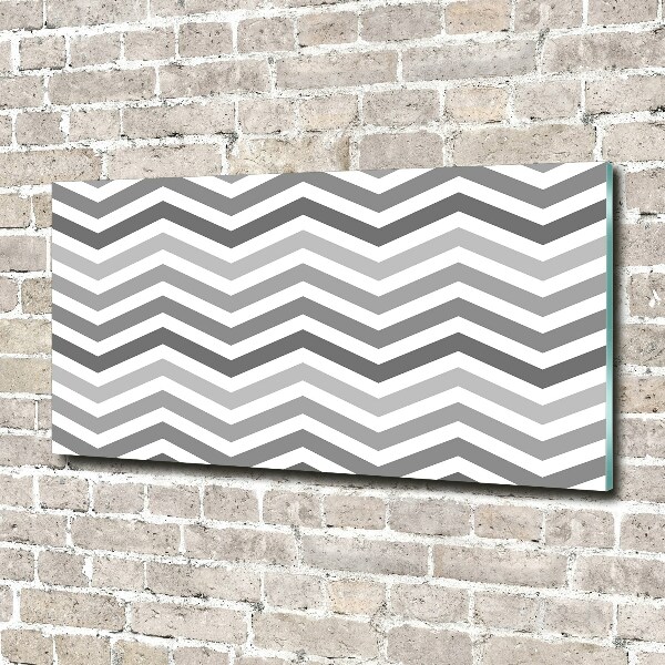 Cuadro metacrilato horizontal Zigzags grises