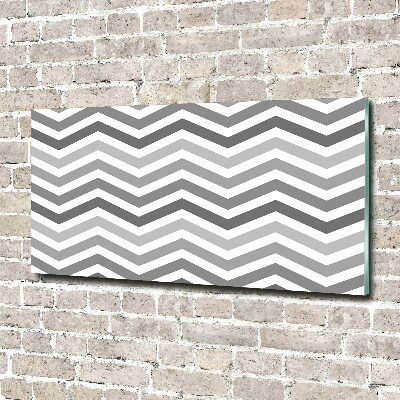 Cuadro metacrilato horizontal Zigzags grises