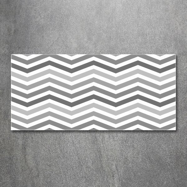 Cuadro metacrilato horizontal Zigzags grises