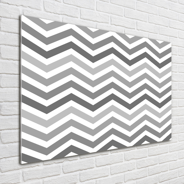 Cuadro metacrilato horizontal Zigzags grises