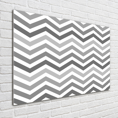 Cuadro metacrilato horizontal Zigzags grises