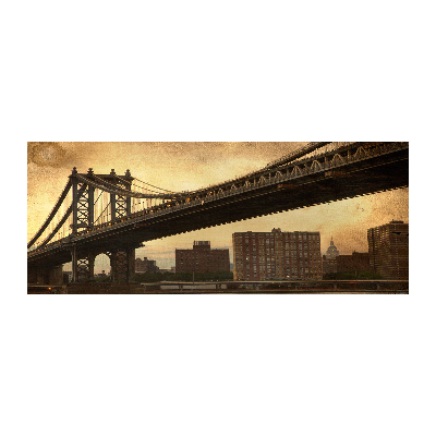 Pintura en acrílico horizontal Manhattan Nueva York