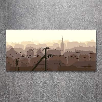 Cuadro metacrilato horizontal Línea de la ciudad