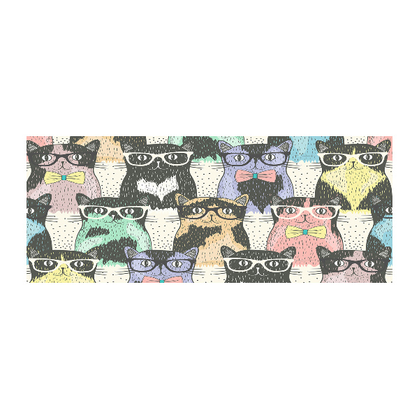 Pintura en acrílico horizontal Gatos con gafas